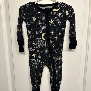 Little Sleepies Celestial Black and Gold Footie